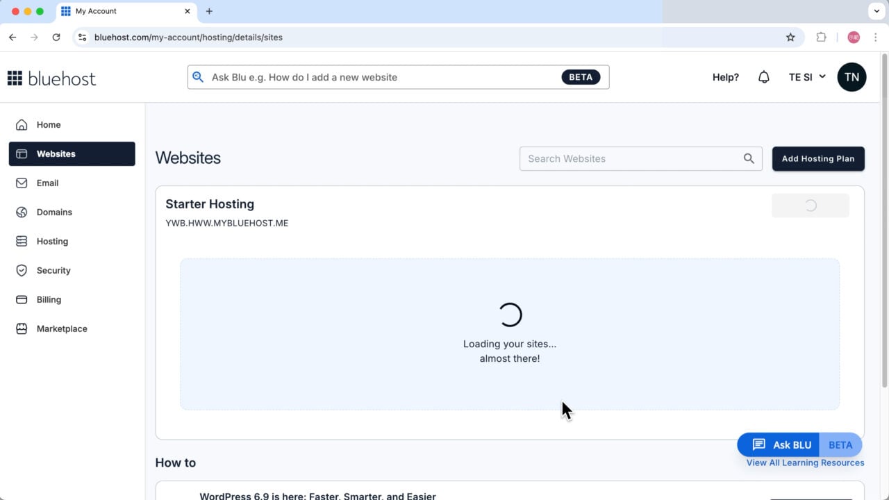 Bluehost 自動安裝免費 WordPress