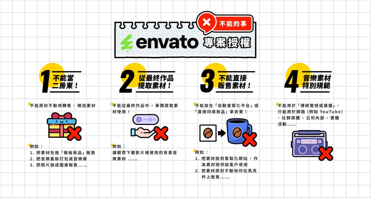 Envato 不能做的事