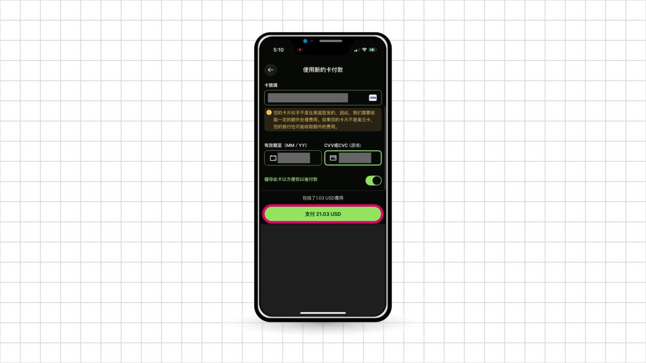 Wise 入金 金融卡支付美金