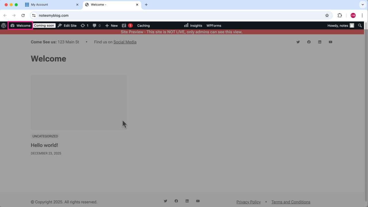 WordPress 前台儀表板 後台