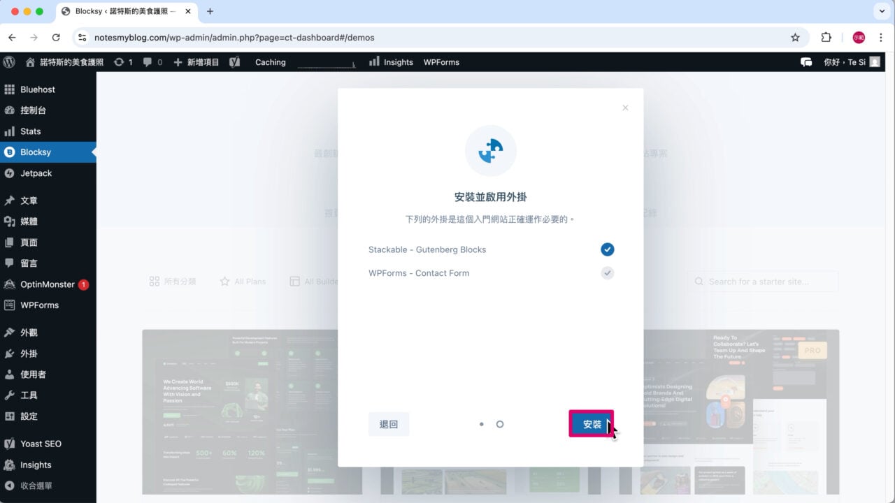 套用入門網站 外掛 安裝 v2
