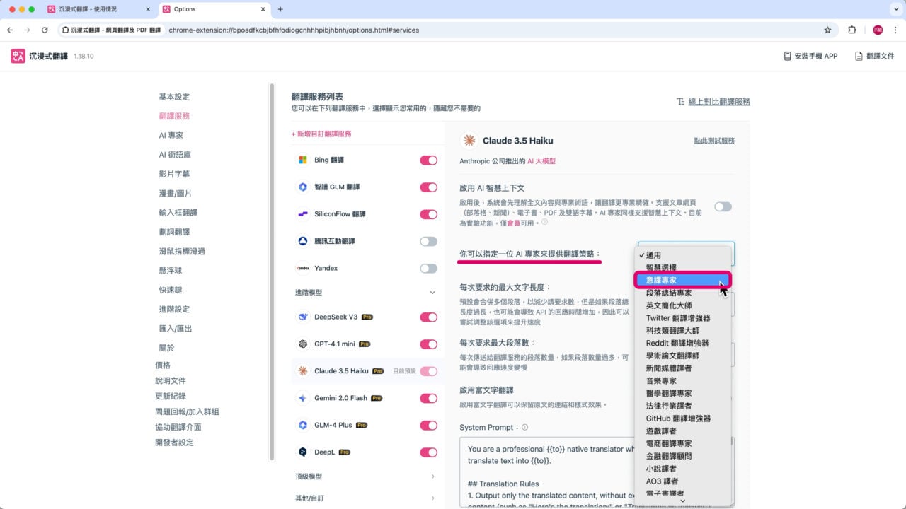 指定 AI 專家 意譯專家