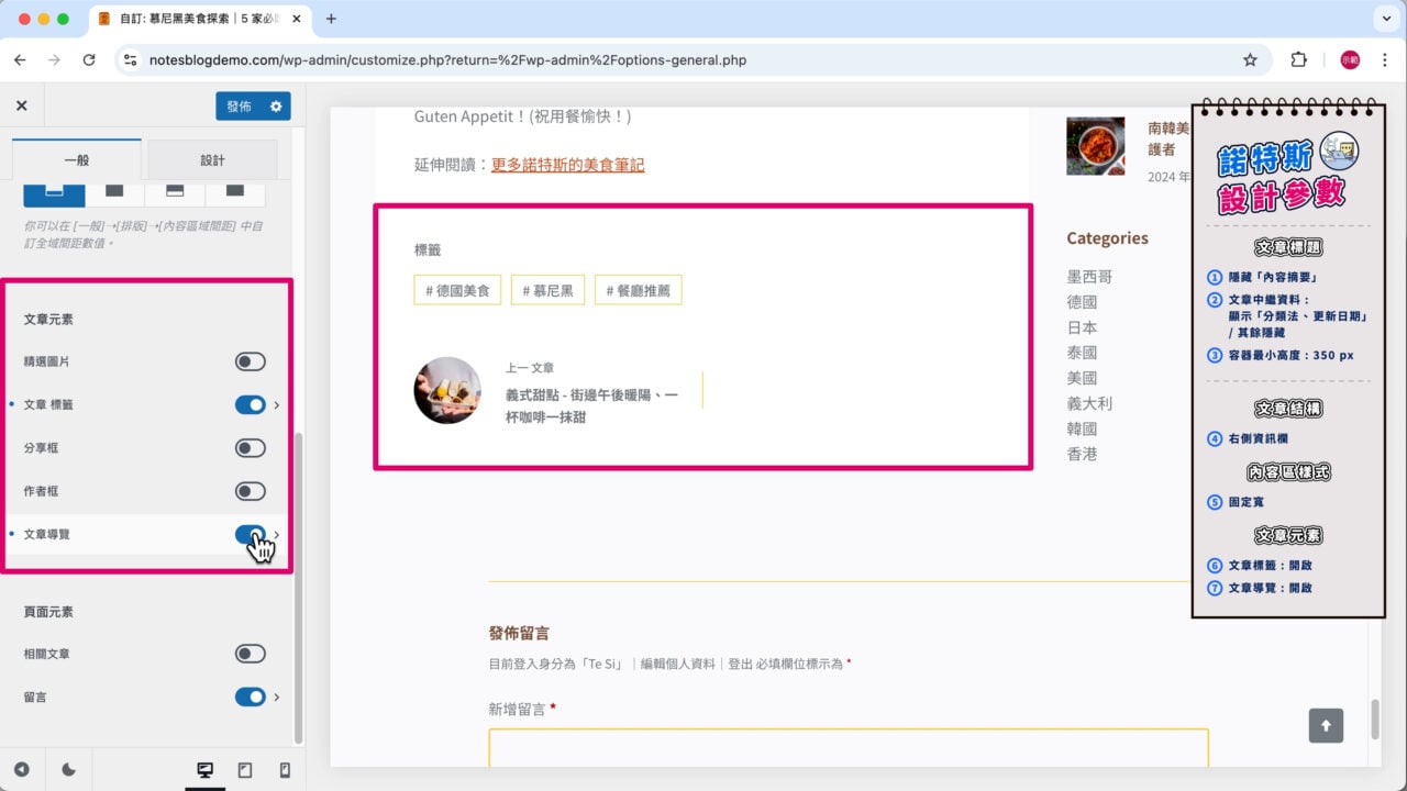 文章元素文章標籤文章導覽