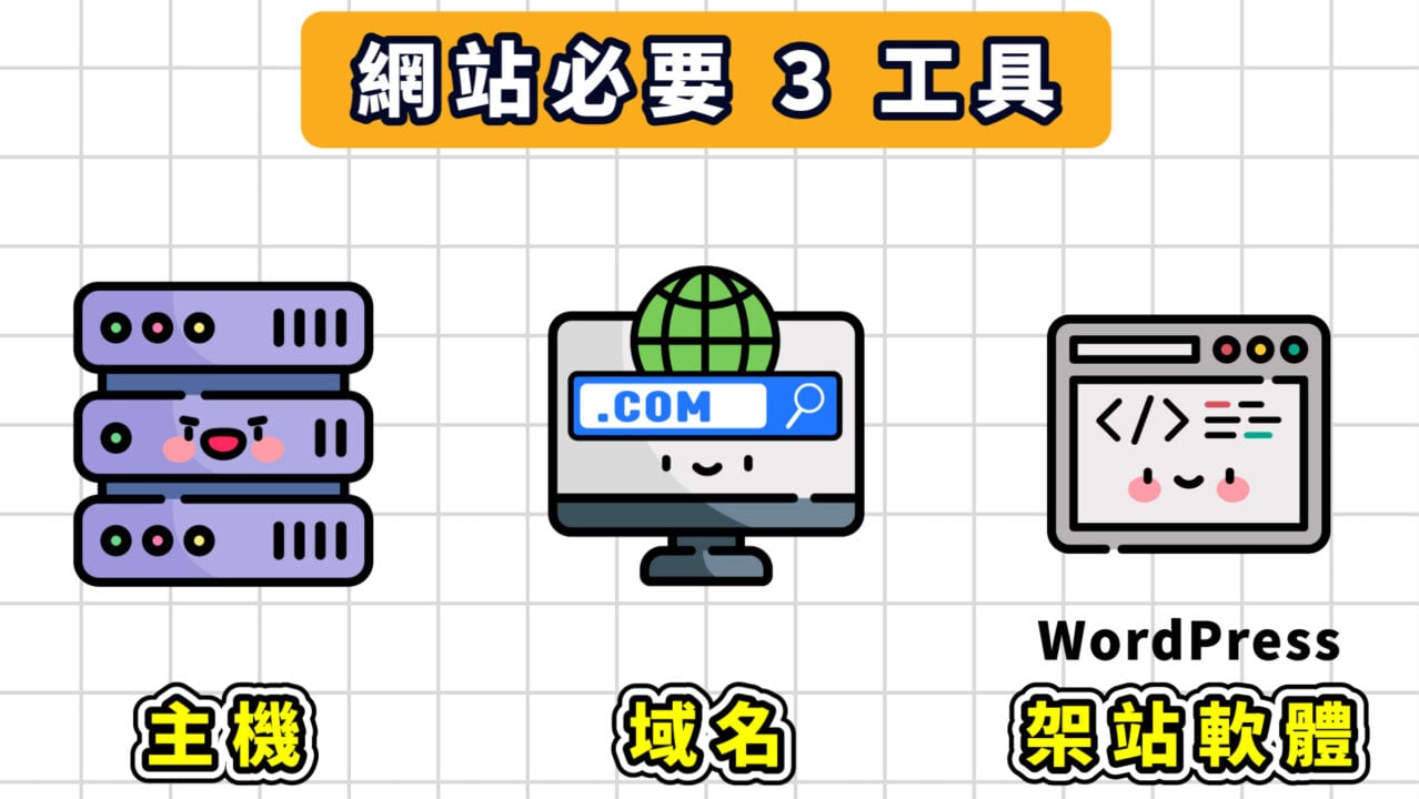 架設個人網站必要的 3 工具