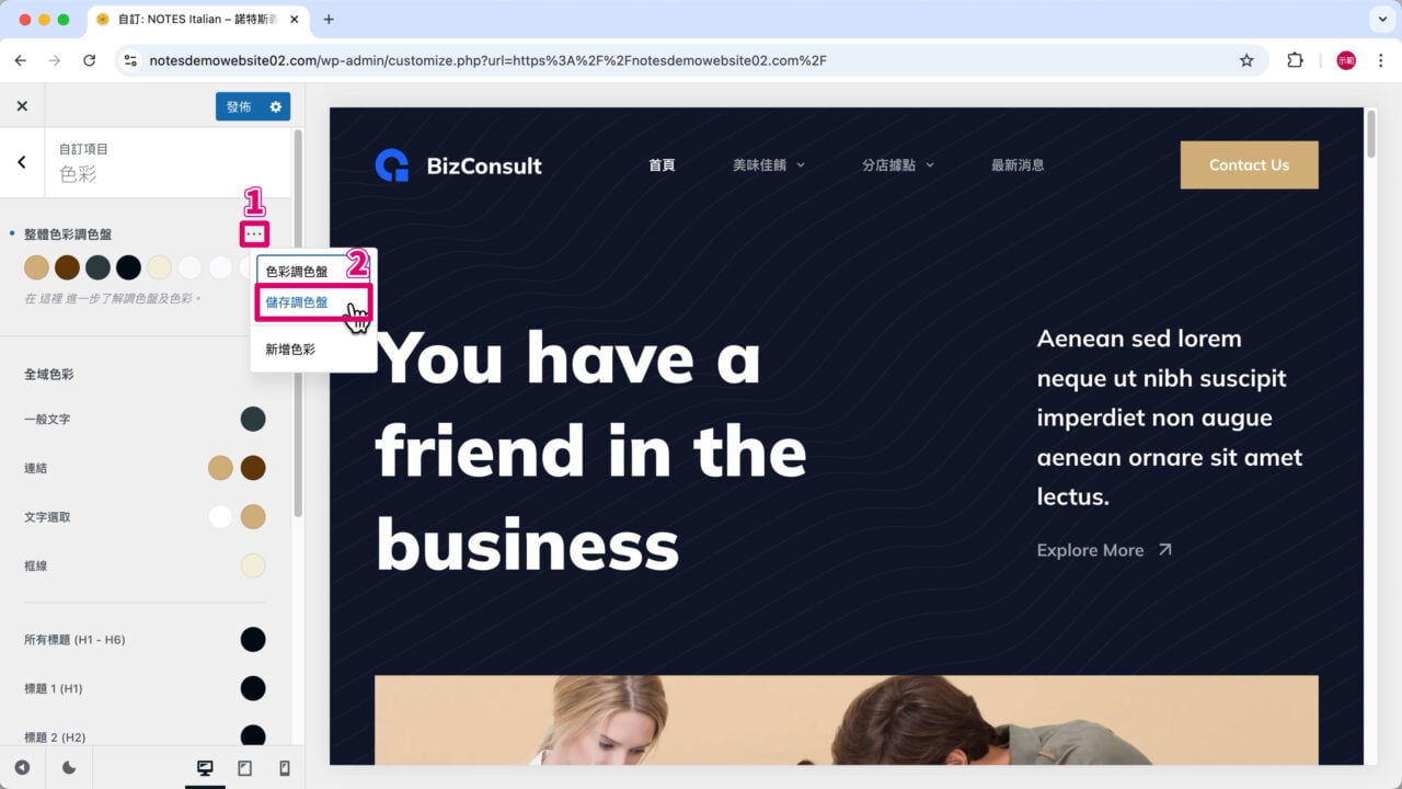 色彩進階儲存調色盤