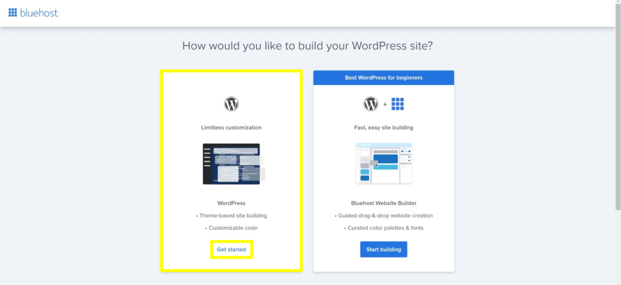 點選左邊的選項，開始安裝WordPress.org軟體。